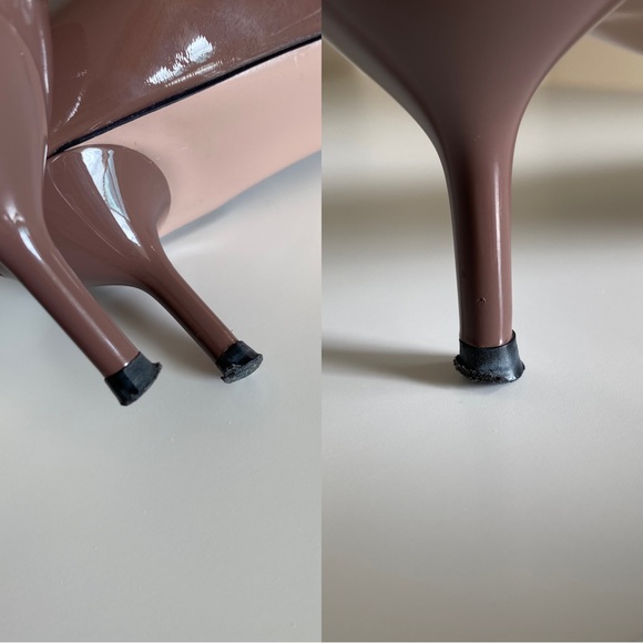 Gucci Brown Patent Leather Bow Heels - Picture 13 of 16